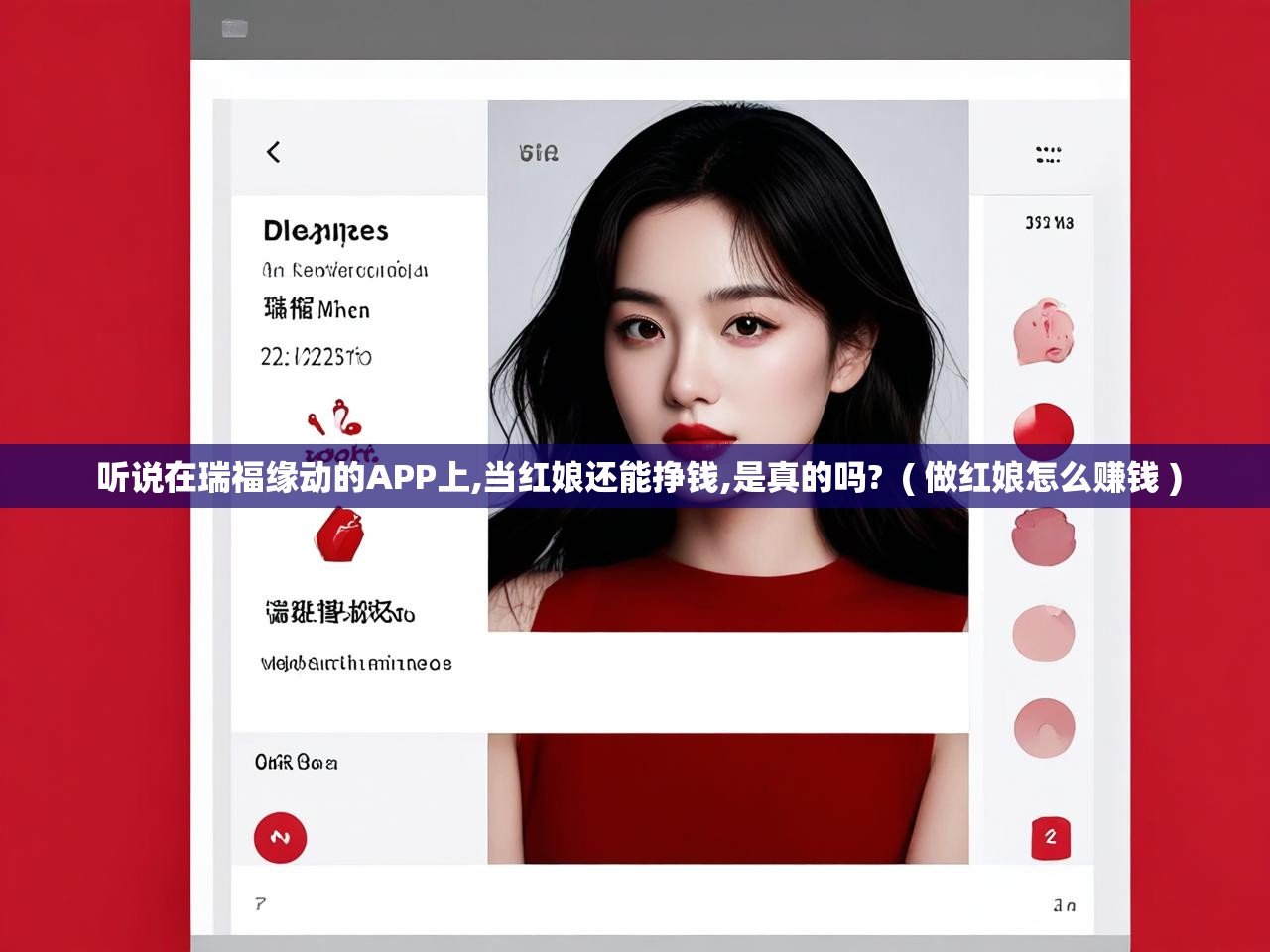 详细阅读: 听说在瑞福缘动的APP上,当红娘还能挣钱,是真的吗? ( 做红娘怎么赚钱 ) 听说在瑞福缘动的APP上,当红娘还能挣钱,是真的吗? ( 做红娘怎么赚钱 )