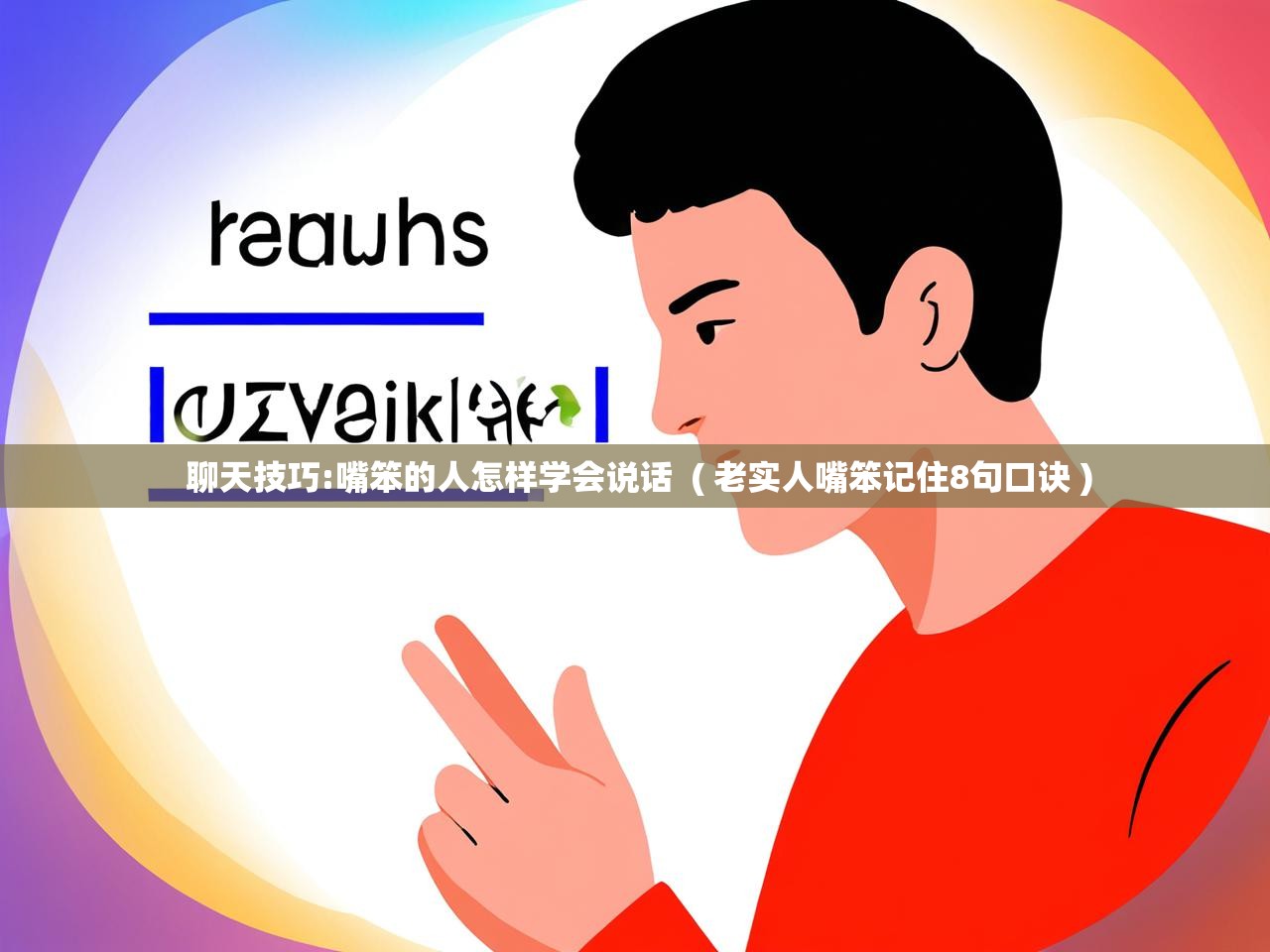 详细阅读: 聊天技巧:嘴笨的人怎样学会说话  ( 老实人嘴笨记住8句口诀 )  聊天技巧:嘴笨的人怎样学会说话  ( 老实人嘴笨记住8句口诀 )