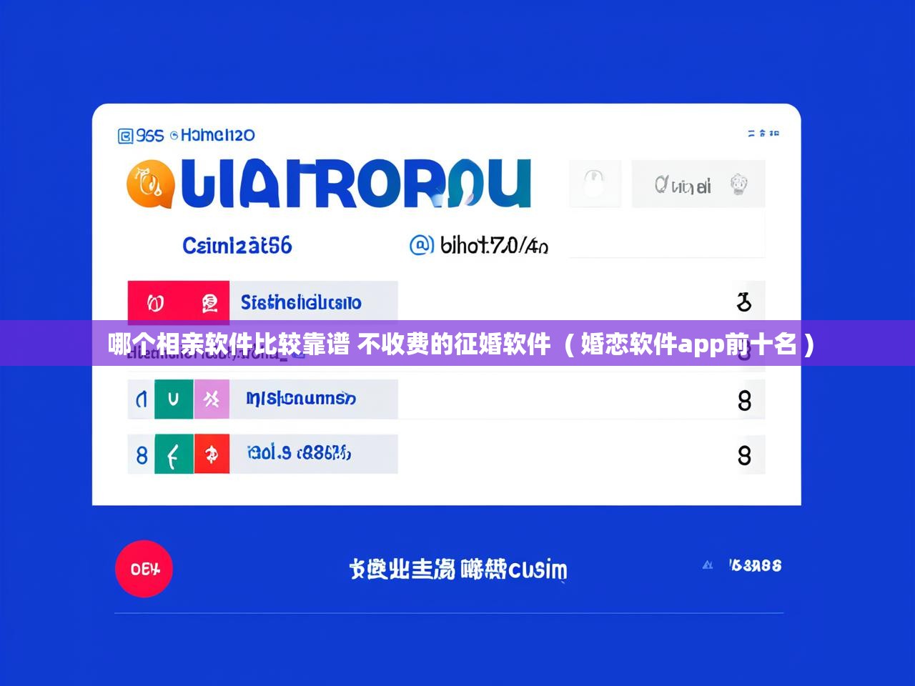详细阅读: 哪个相亲软件比较靠谱 不收费的征婚软件  ( 婚恋软件app前十名 )  哪个相亲软件比较靠谱 不收费的征婚软件  ( 婚恋软件app前十名 )