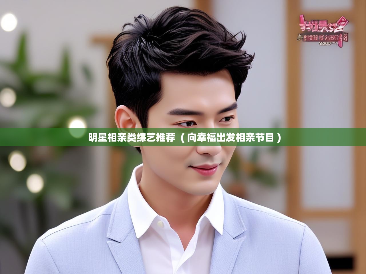 详细阅读: 明星相亲类综艺推荐  ( 向幸福出发相亲节目 )  明星相亲类综艺推荐  ( 向幸福出发相亲节目 )