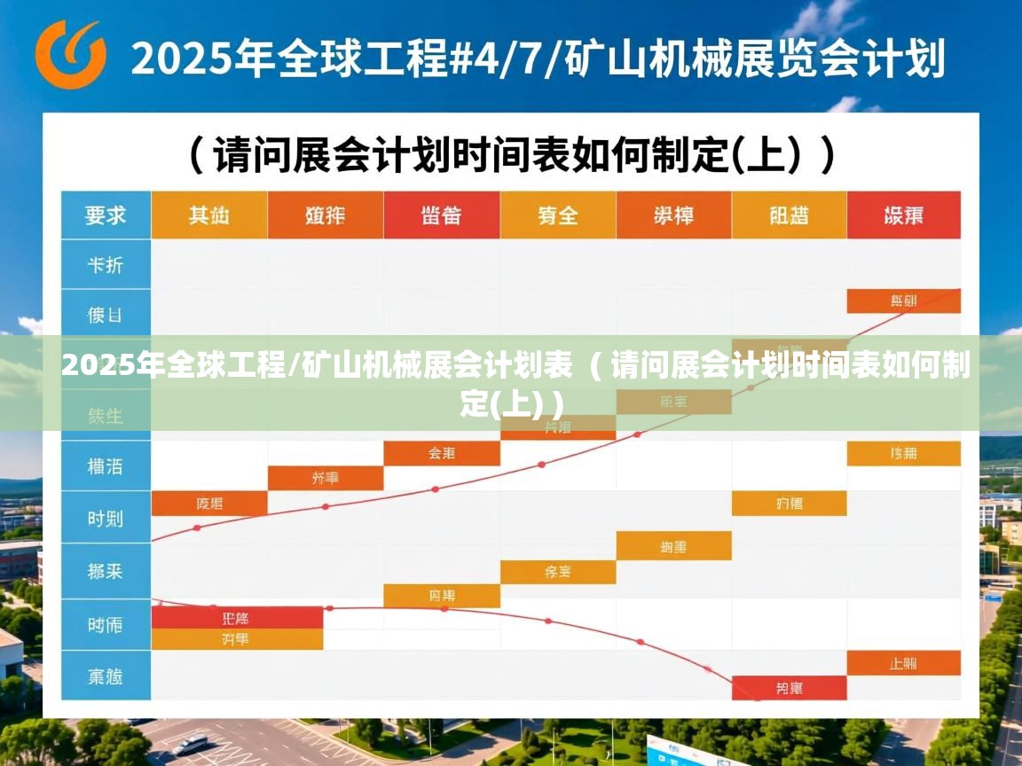 详细阅读: 2025年全球工程/矿山机械展会计划表  ( 请问展会计划时间表如何制定(上) )  2025年全球工程/矿山机械展会计划表  ( 请问展会计划时间表如何制定(上) )