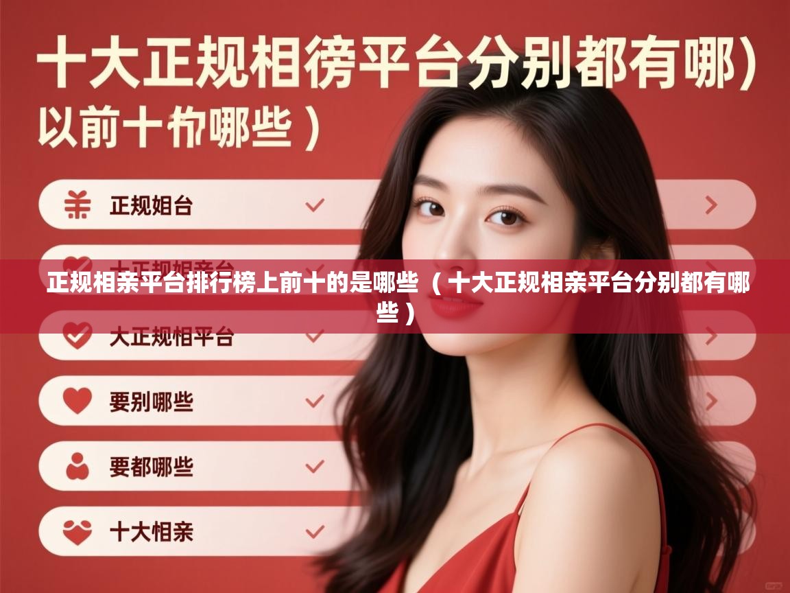 详细阅读: 正规相亲平台排行榜上前十的是哪些  ( 十大正规相亲平台分别都有哪些 )  正规相亲平台排行榜上前十的是哪些  ( 十大正规相亲平台分别都有哪些 )