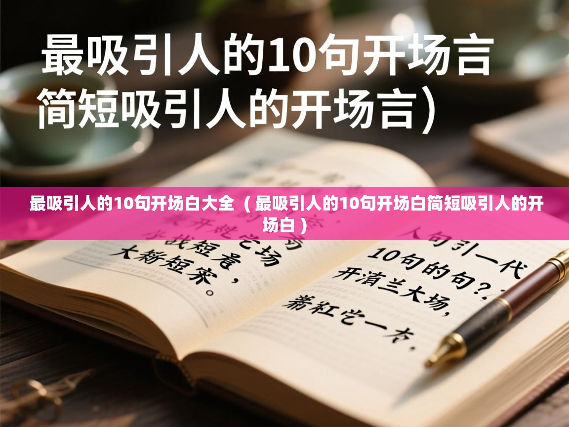 详细阅读: 最吸引人的10句开场白大全  ( 最吸引人的10句开场白简短吸引人的开场白 )  最吸引人的10句开场白大全  ( 最吸引人的10句开场白简短吸引人的开场白 )