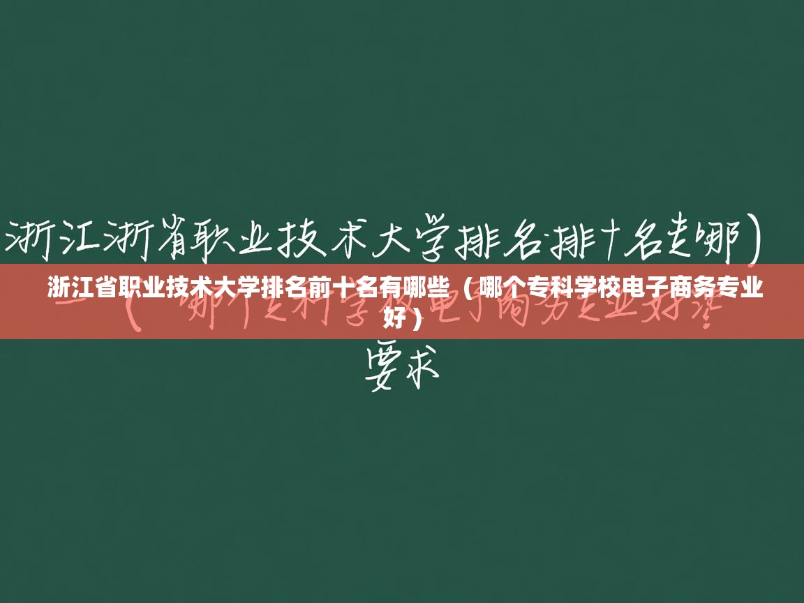  浙江省职业技术大学排名前十名有哪些  ( 哪个专科学校电子商务专业好 )