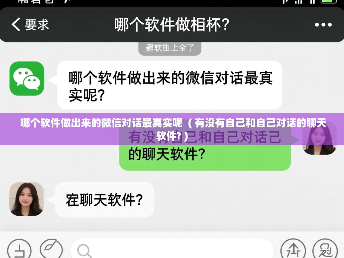 哪个软件做出来的微信对话最真实呢  ( 有没有自己和自己对话的聊天软件? )  哪个软件做出来的微信对话最真实呢  ( 有没有自己和自己对话的聊天软件? )