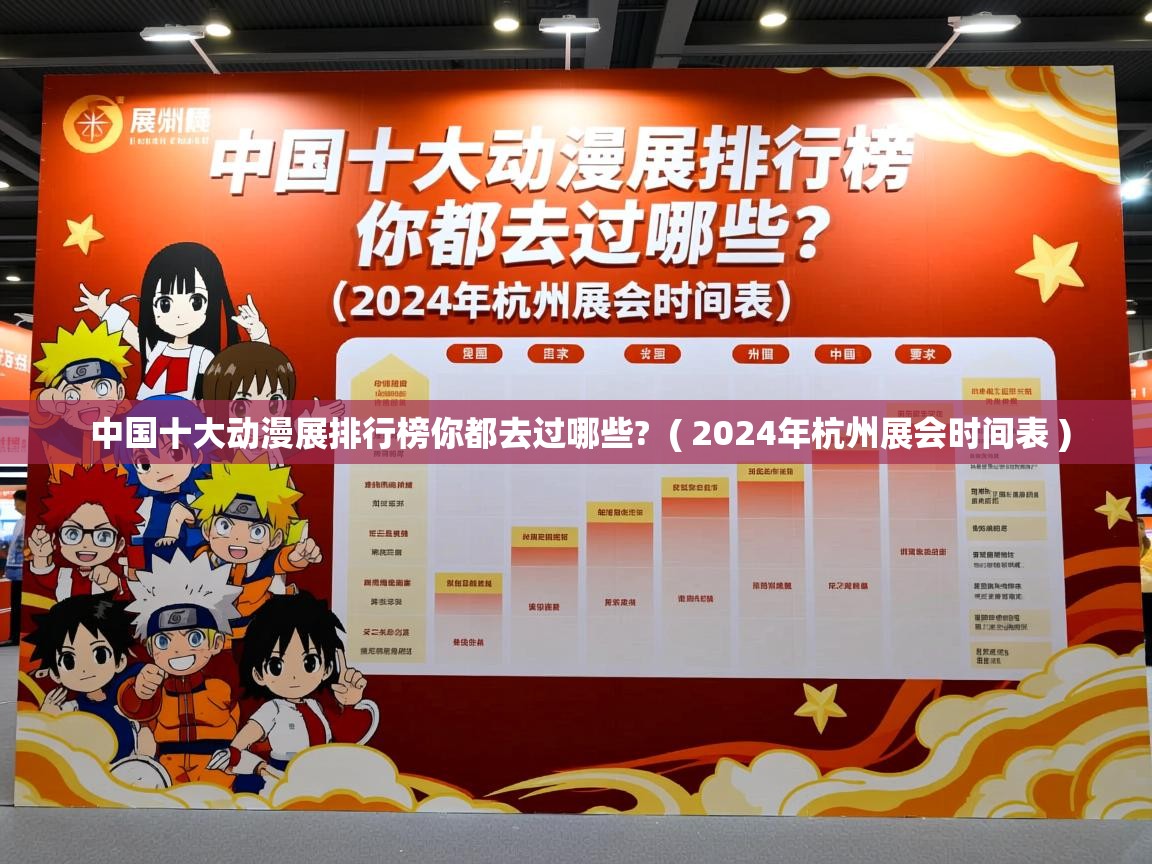 中国十大动漫展排行榜你都去过哪些?  ( 2024年杭州展会时间表 )  中国十大动漫展排行榜你都去过哪些?  ( 2024年杭州展会时间表 )