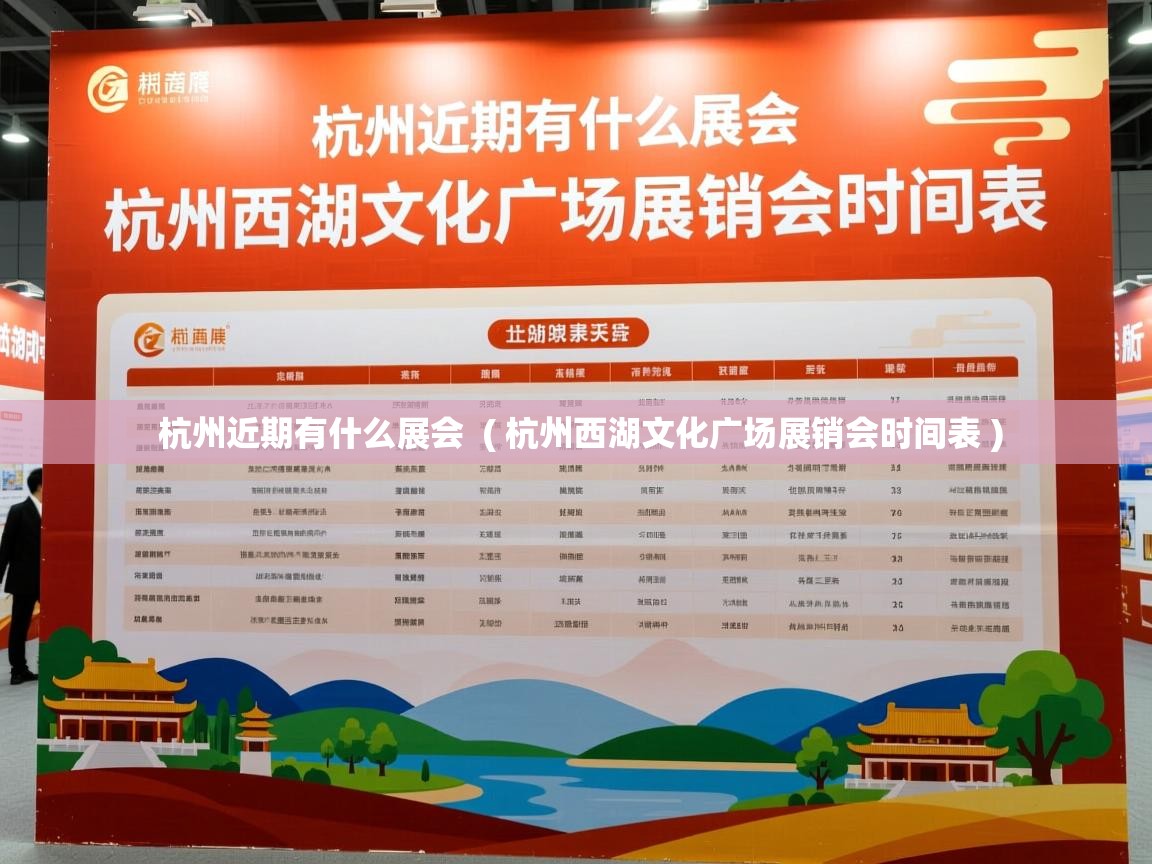 详细阅读: 杭州近期有什么展会  ( 杭州西湖文化广场展销会时间表 )  杭州近期有什么展会  ( 杭州西湖文化广场展销会时间表 )