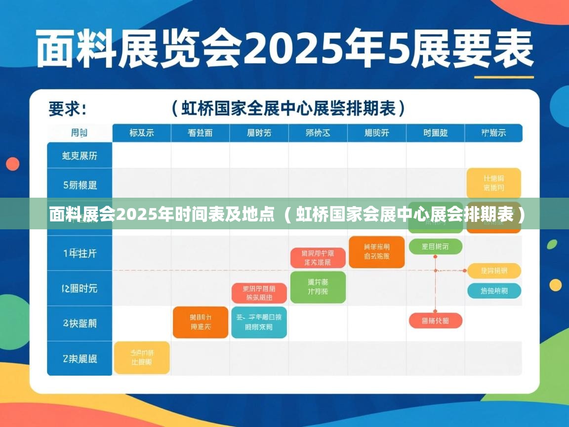 面料展会2025年时间表及地点  ( 虹桥国家会展中心展会排期表 )  面料展会2025年时间表及地点  ( 虹桥国家会展中心展会排期表 )