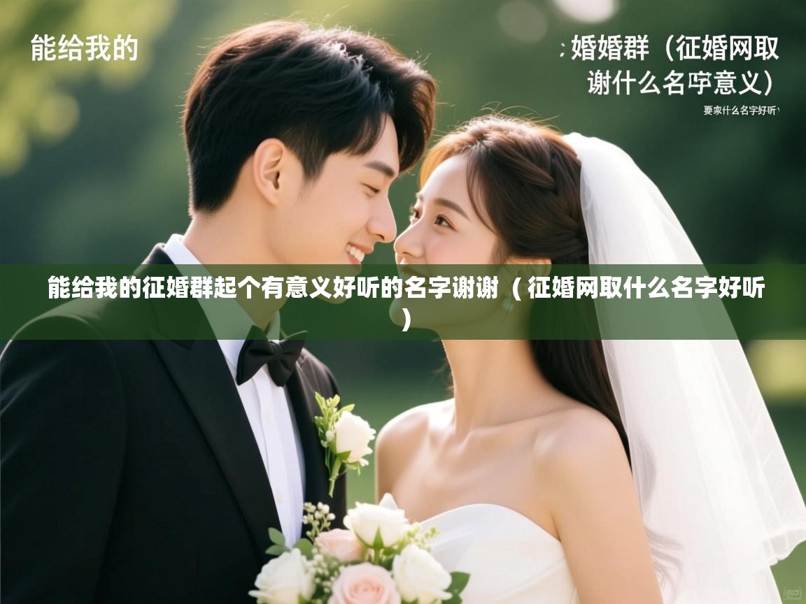  能给我的征婚群起个有意义好听的名字谢谢  ( 征婚网取什么名字好听 )