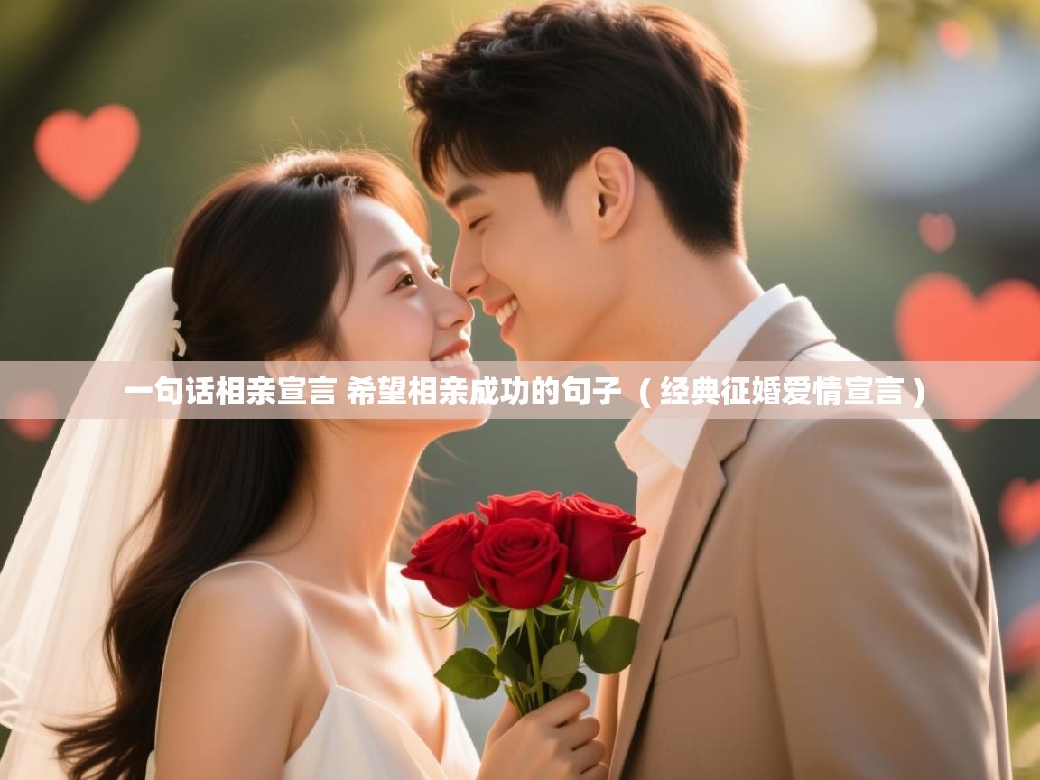 一句话相亲宣言 希望相亲成功的句子  ( 经典征婚爱情宣言 )  一句话相亲宣言 希望相亲成功的句子  ( 经典征婚爱情宣言 )