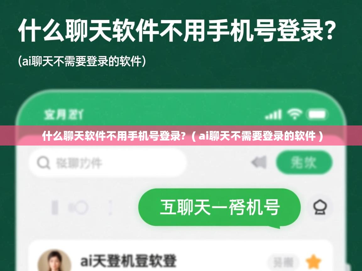  什么聊天软件不用手机号登录?  ( ai聊天不需要登录的软件 )
