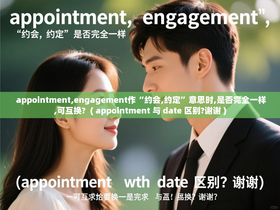 appointment,engagement作“约会,约定”意思时,是否完全一样,可互换?  ( appointment 与 date 区别?谢谢 )  appointment,engagement作“约会,约定”意思时,是否完全一样,可互换?  ( appointment 与 date 区别?谢谢 )