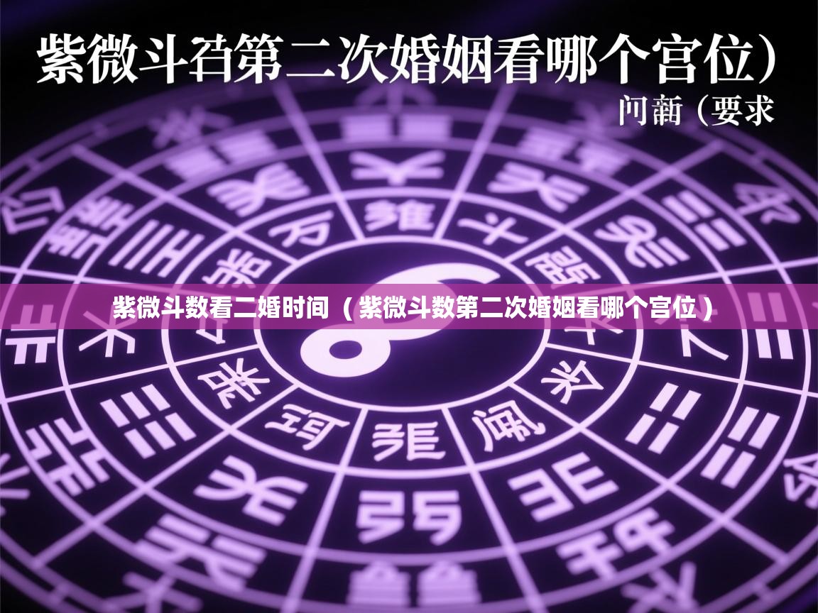 详细阅读: 紫微斗数看二婚时间  ( 紫微斗数第二次婚姻看哪个宫位 )  紫微斗数看二婚时间  ( 紫微斗数第二次婚姻看哪个宫位 )