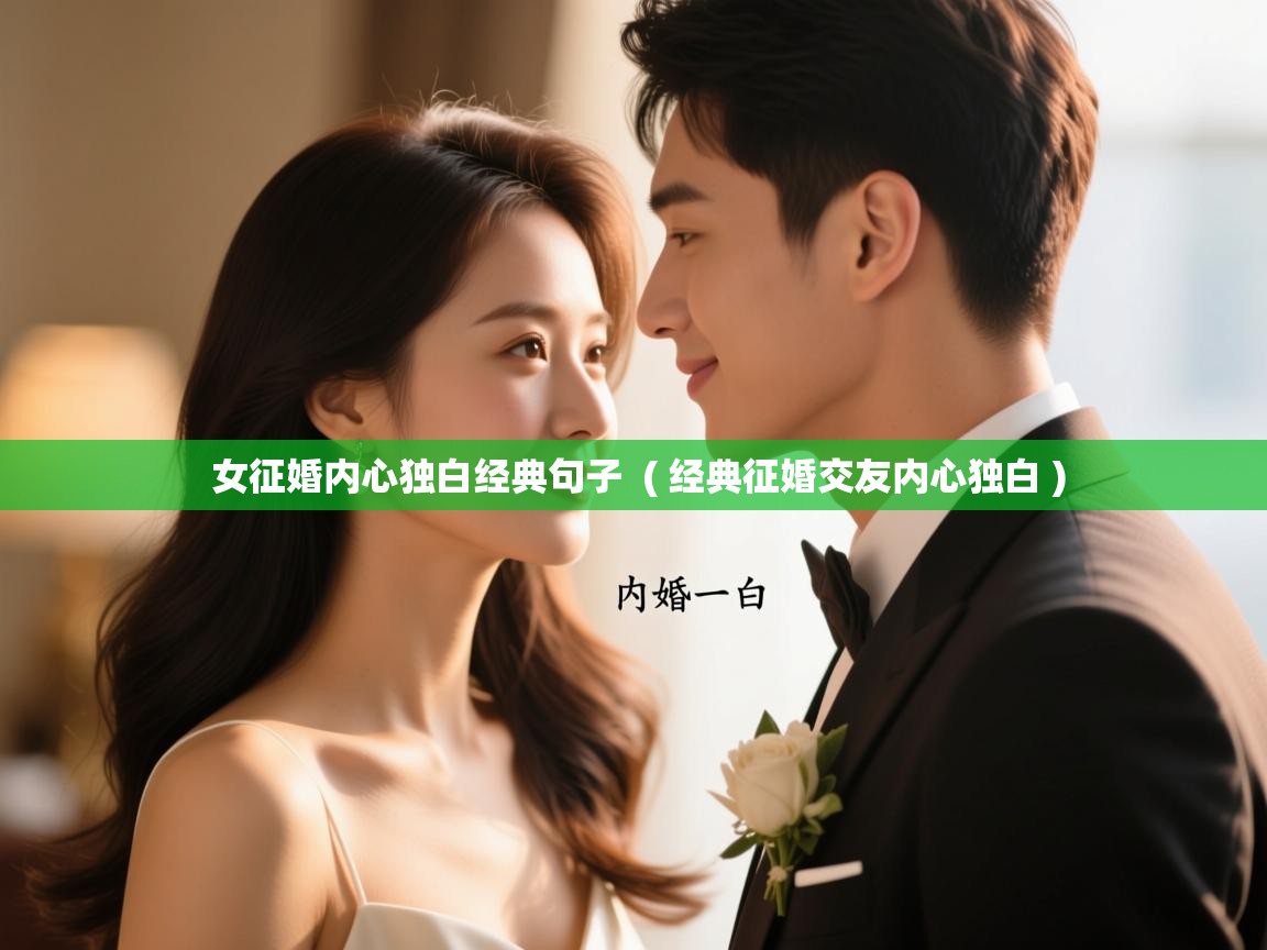 详细阅读: 女征婚内心独白经典句子  ( 经典征婚交友内心独白 )  女征婚内心独白经典句子  ( 经典征婚交友内心独白 )