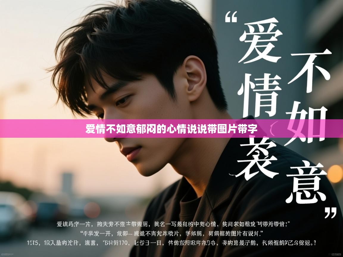 爱情不如意郁闷的心情说说带图片带字   爱情不如意郁闷的心情说说带图片带字