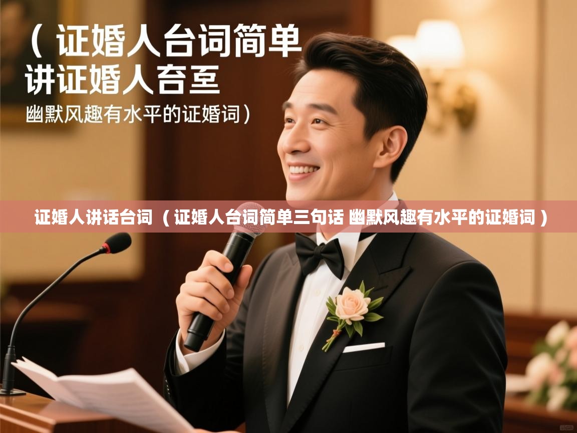  证婚人讲话台词  ( 证婚人台词简单三句话 幽默风趣有水平的证婚词 )