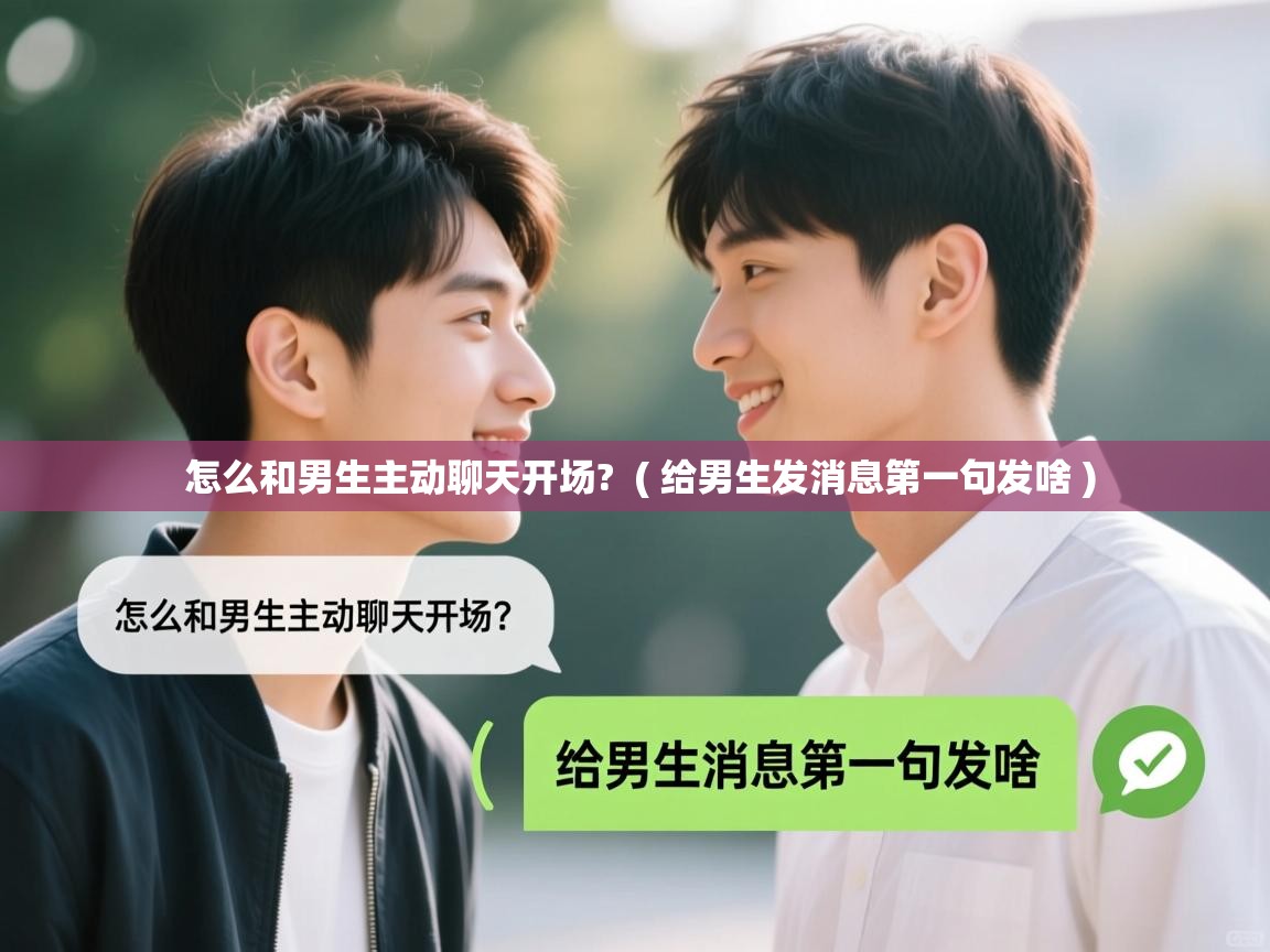 详细阅读: 怎么和男生主动聊天开场?  ( 给男生发消息第一句发啥 )  怎么和男生主动聊天开场?  ( 给男生发消息第一句发啥 )