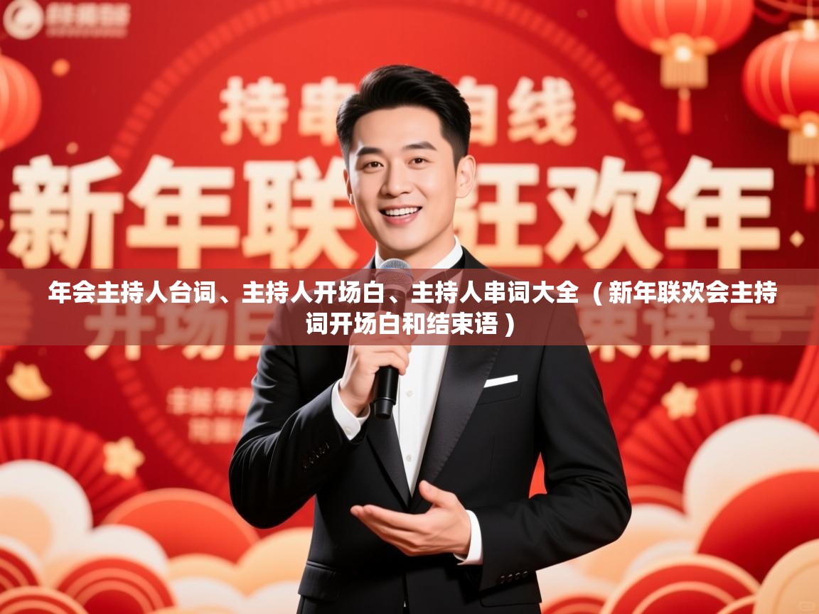 详细阅读: 年会主持人台词、主持人开场白、主持人串词大全  ( 新年联欢会主持词开场白和结束语 )  年会主持人台词、主持人开场白、主持人串词大全  ( 新年联欢会主持词开场白和结束语 )
