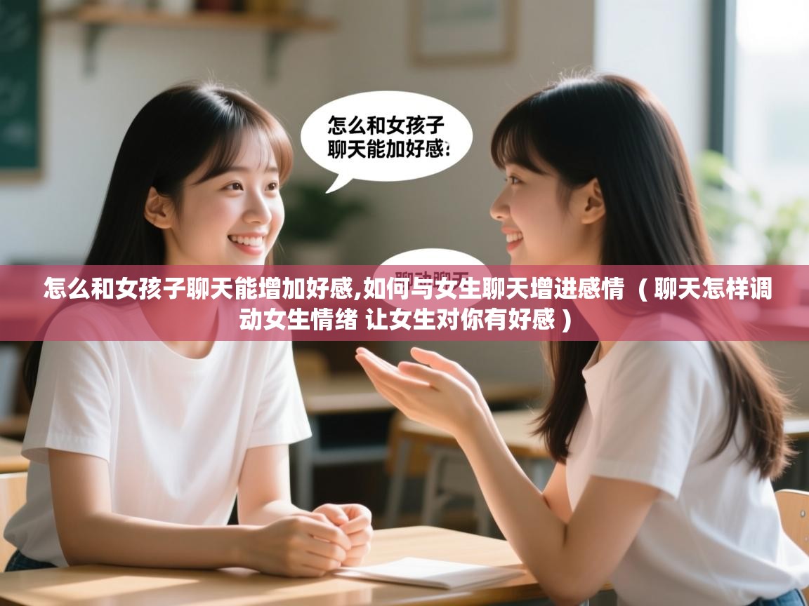 详细阅读: 怎么和女孩子聊天能增加好感,如何与女生聊天增进感情  ( 聊天怎样调动女生情绪 让女生对你有好感 )  怎么和女孩子聊天能增加好感,如何与女生聊天增进感情  ( 聊天怎样调动女生情绪 让女生对你有好感 )