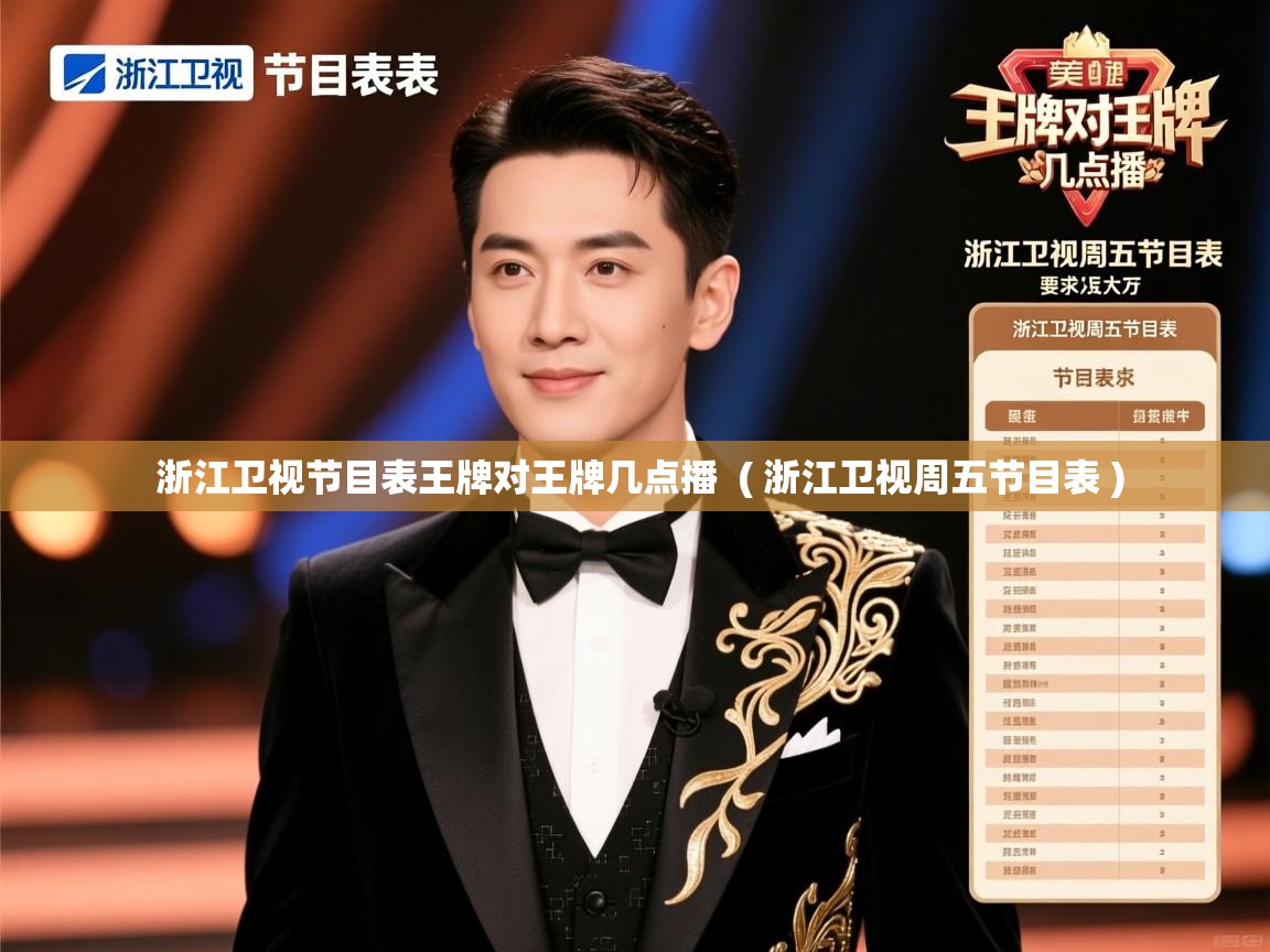 详细阅读: 浙江卫视节目表王牌对王牌几点播  ( 浙江卫视周五节目表 )  浙江卫视节目表王牌对王牌几点播  ( 浙江卫视周五节目表 )