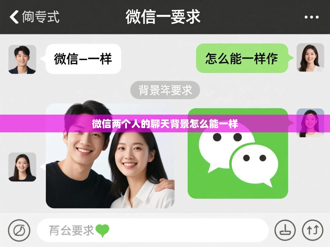 微信两个人的聊天背景怎么能一样   微信两个人的聊天背景怎么能一样