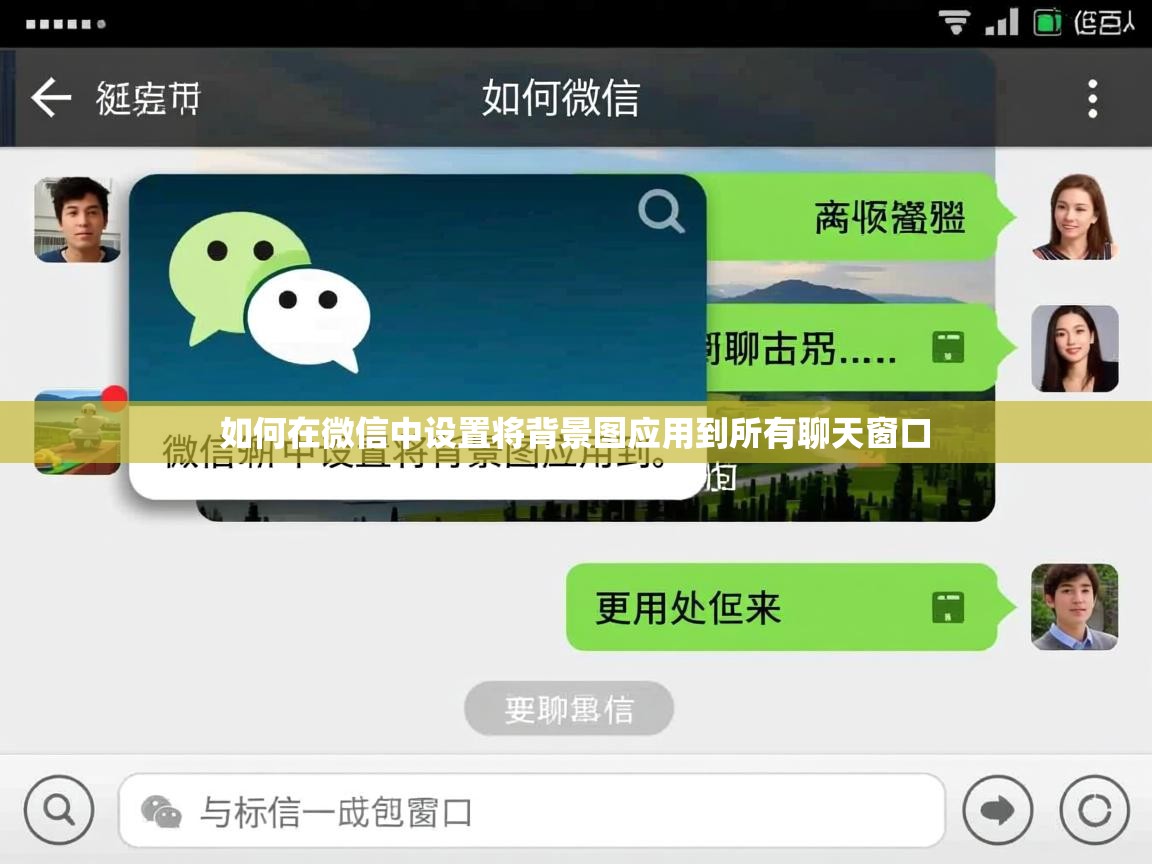 详细阅读: 如何在微信中设置将背景图应用到所有聊天窗口   如何在微信中设置将背景图应用到所有聊天窗口