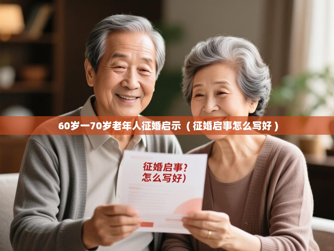 60岁一70岁老年人征婚启示  ( 征婚启事怎么写好 )  60岁一70岁老年人征婚启示  ( 征婚启事怎么写好 )