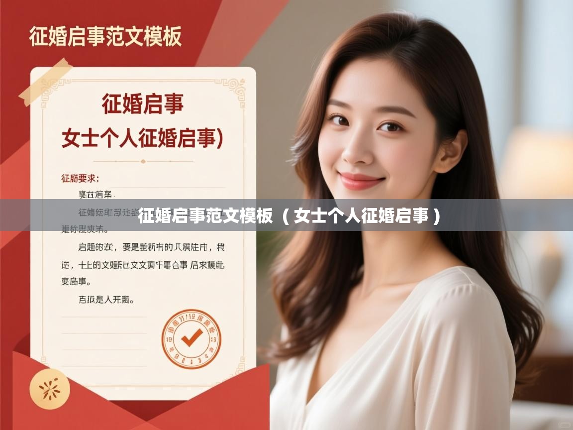 征婚启事范文模板  ( 女士个人征婚启事 )  征婚启事范文模板  ( 女士个人征婚启事 )