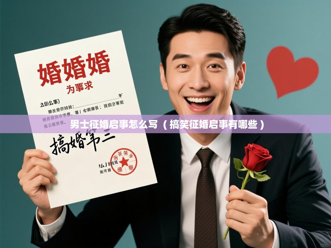  男士征婚启事怎么写  ( 搞笑征婚启事有哪些 )