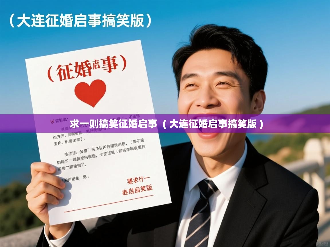  求一则搞笑征婚启事  ( 大连征婚启事搞笑版 )