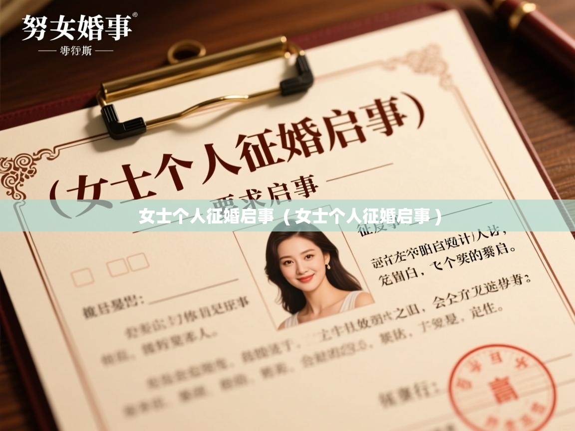 女士个人征婚启事  ( 女士个人征婚启事 )  女士个人征婚启事  ( 女士个人征婚启事 )