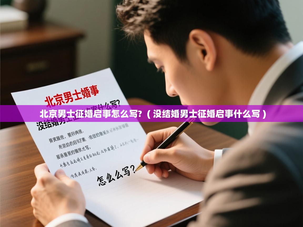  北京男士征婚启事怎么写?  ( 没结婚男士征婚启事什么写 )