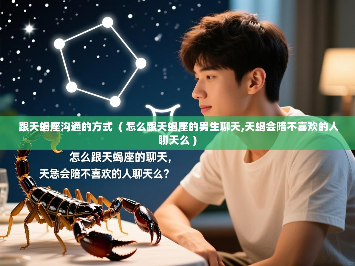 跟天蝎座沟通的方式  ( 怎么跟天蝎座的男生聊天,天蝎会陪不喜欢的人聊天么 )  跟天蝎座沟通的方式  ( 怎么跟天蝎座的男生聊天,天蝎会陪不喜欢的人聊天么 )