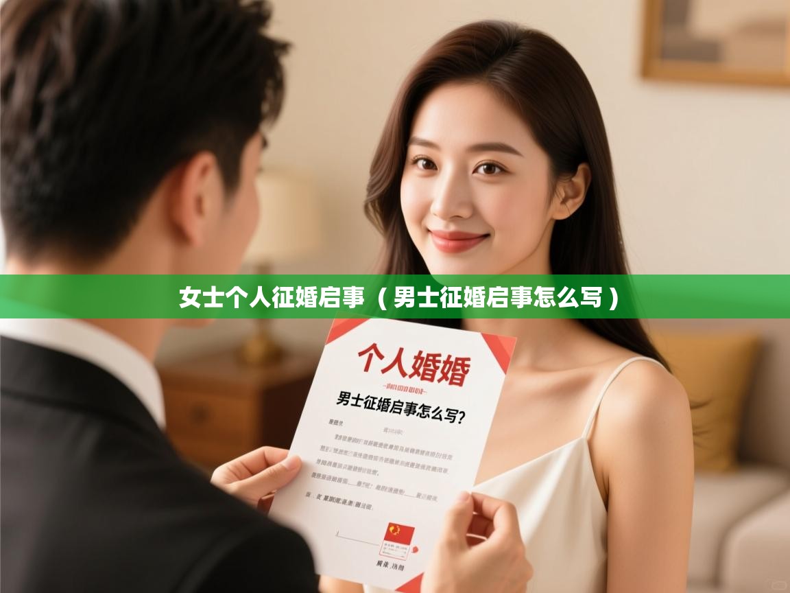 女士个人征婚启事 ( 男士征婚启事怎么写 ) 女士个人征婚启事 ( 男士征婚启事怎么写 )