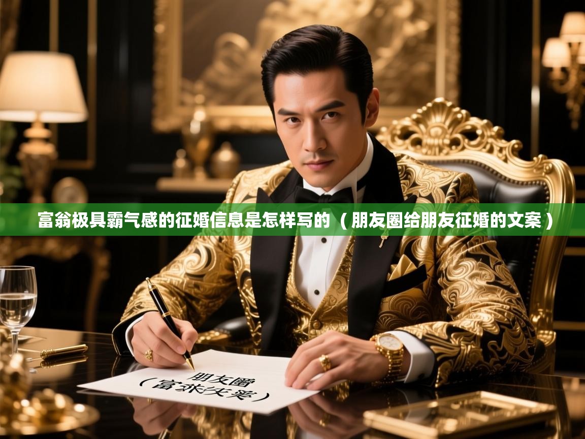  富翁极具霸气感的征婚信息是怎样写的  ( 朋友圈给朋友征婚的文案 )