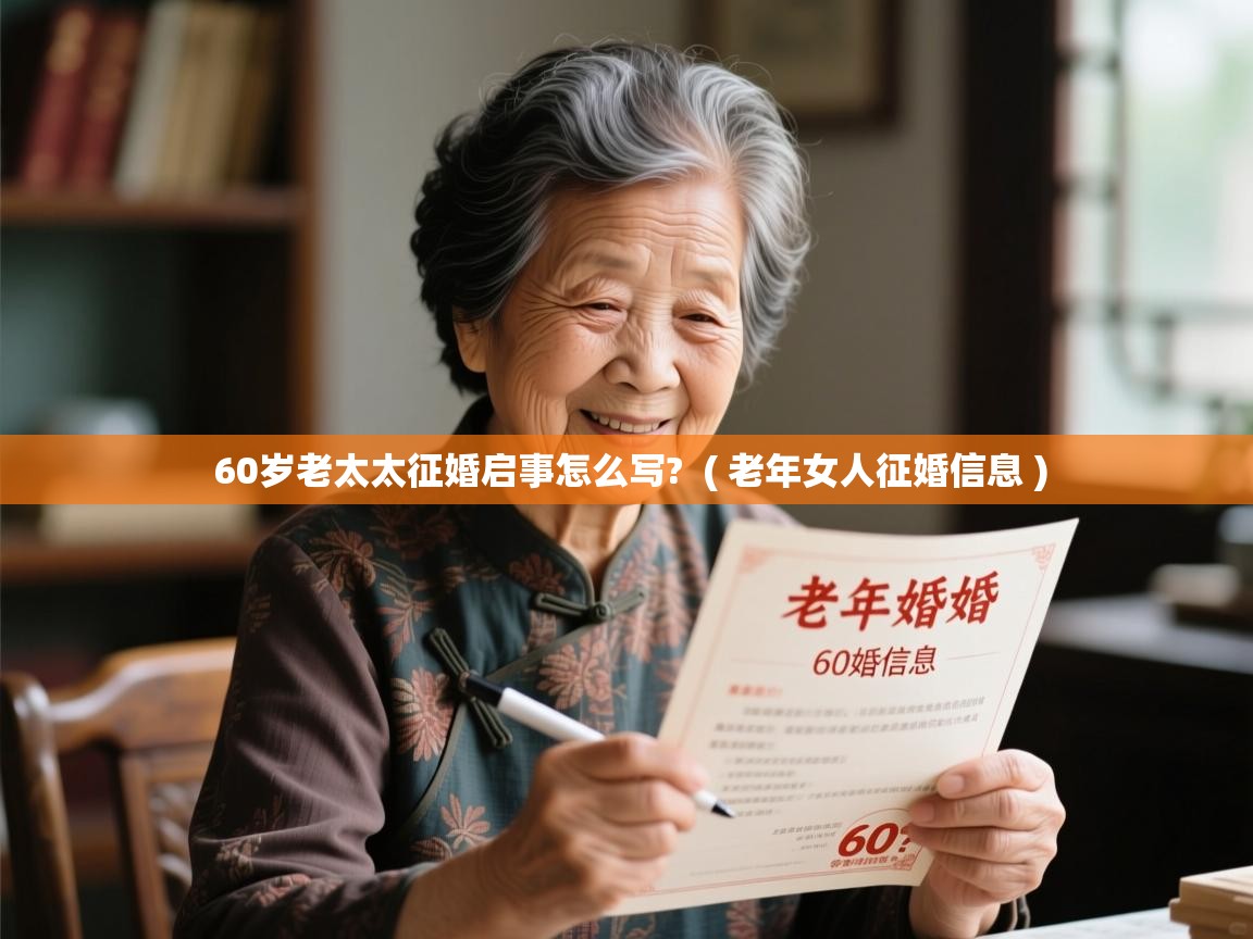 60岁老太太征婚启事怎么写?  ( 老年女人征婚信息 )