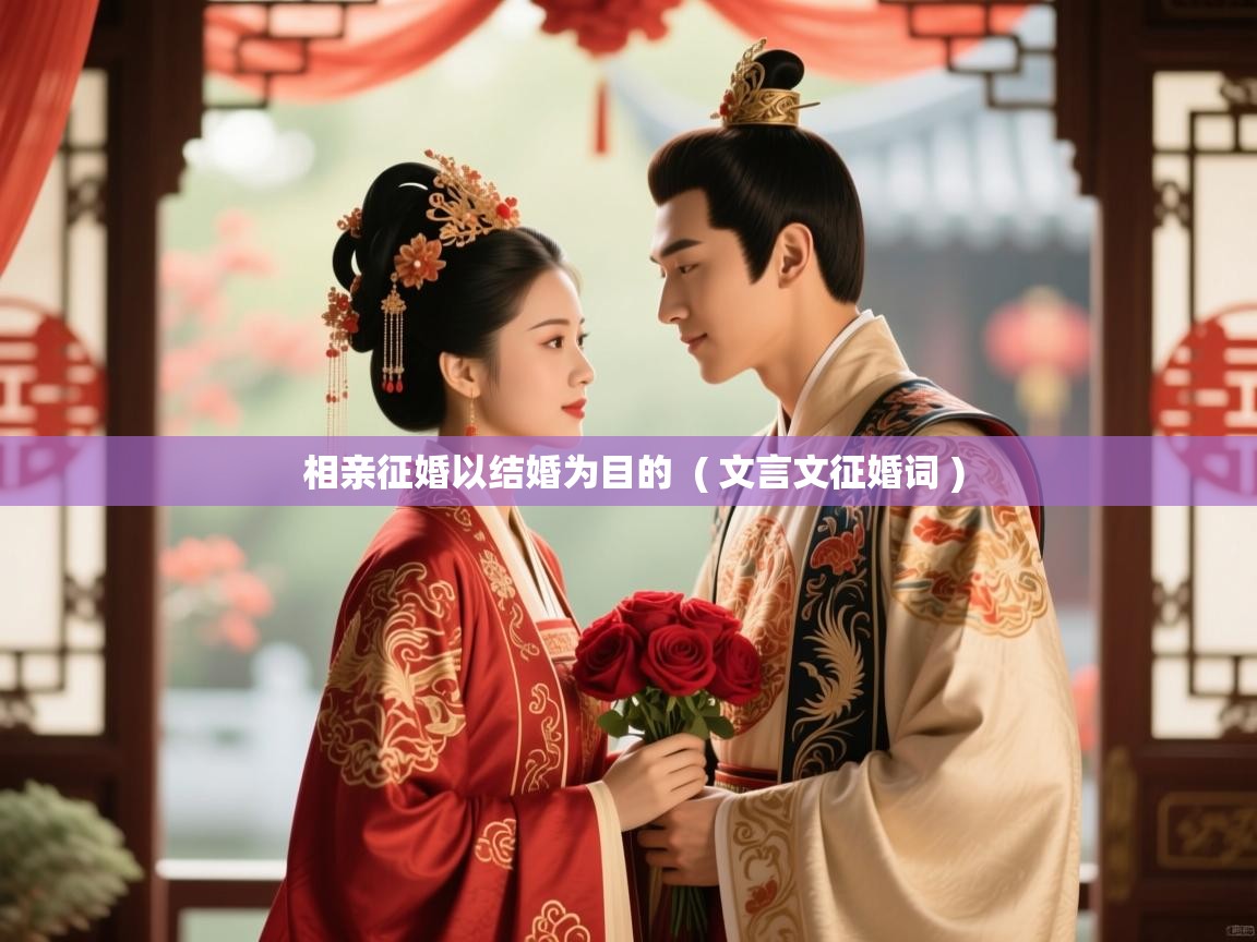  相亲征婚以结婚为目的  ( 文言文征婚词 )