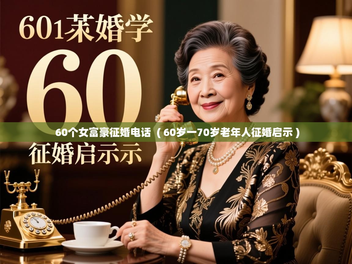  60个女富豪征婚电话  ( 60岁一70岁老年人征婚启示 )