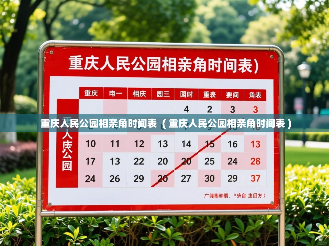  重庆人民公园相亲角时间表  ( 重庆人民公园相亲角时间表 )