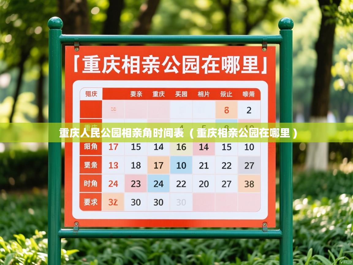  重庆人民公园相亲角时间表  ( 重庆相亲公园在哪里 )