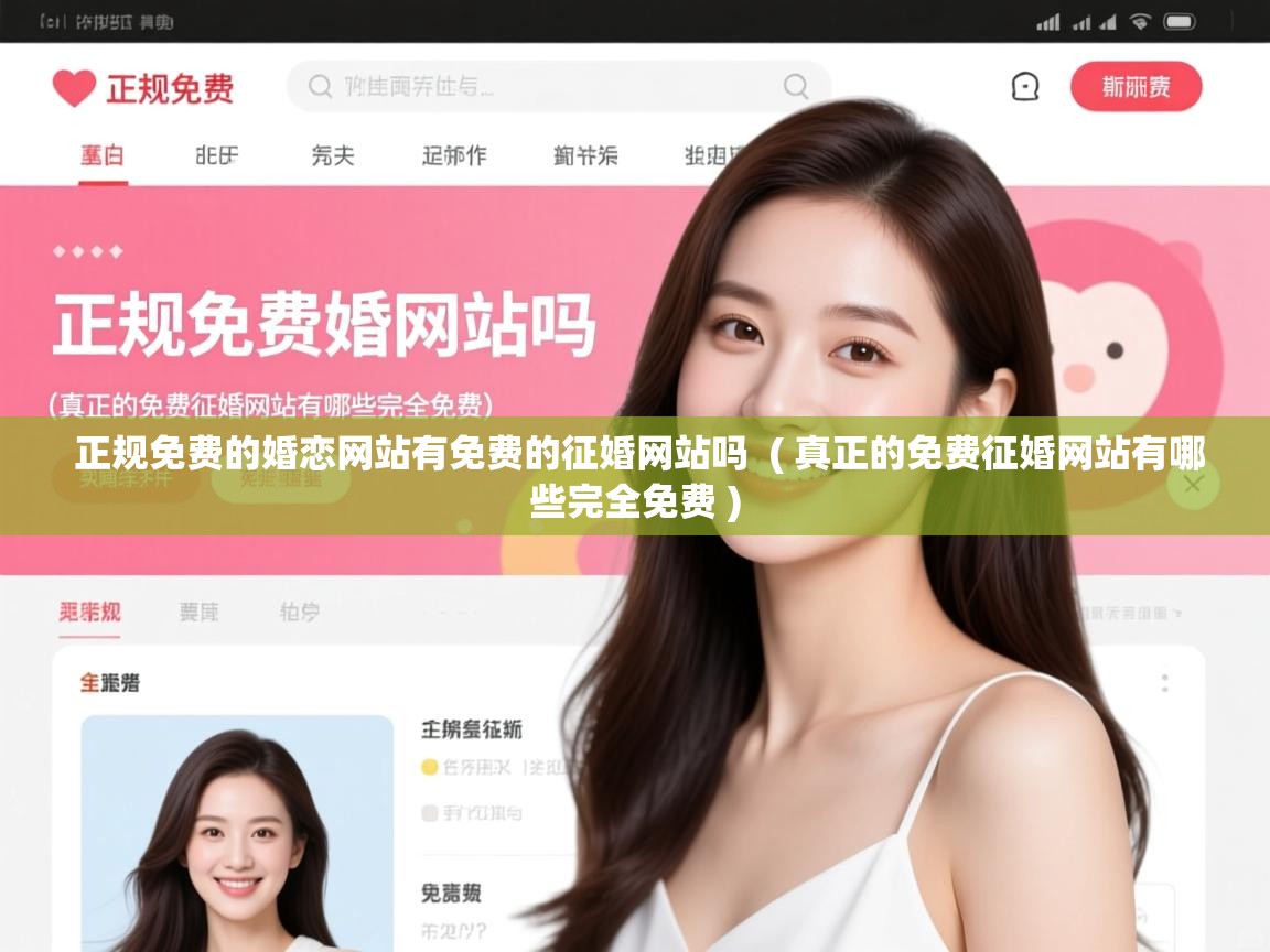 正规免费的婚恋网站有免费的征婚网站吗 ( 真正的免费征婚网站有哪些完全免费 ) 正规免费的婚恋网站有免费的征婚网站吗 ( 真正的免费征婚网站有哪些完全免费 )