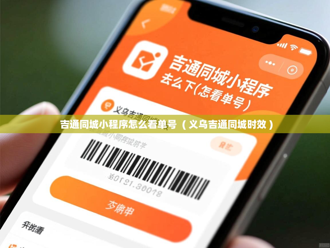  吉通同城小程序怎么看单号  ( 义乌吉通同城时效 )