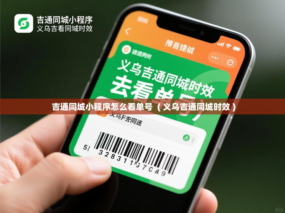  吉通同城小程序怎么看单号  ( 义乌吉通同城时效 )