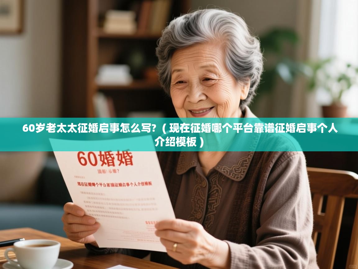 60岁老太太征婚启事怎么写? ( 现在征婚哪个平台靠谱征婚启事个人介绍模板 ) 60岁老太太征婚启事怎么写? ( 现在征婚哪个平台靠谱征婚启事个人介绍模板 )