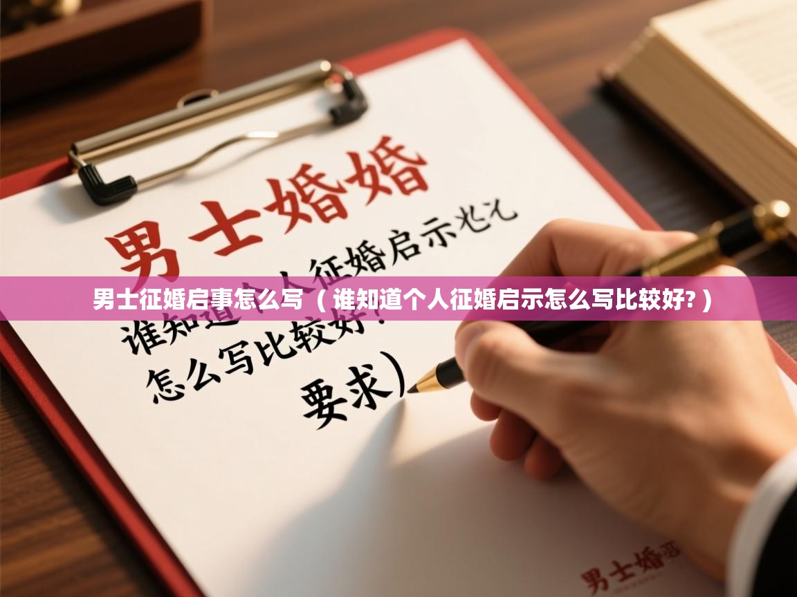  男士征婚启事怎么写  ( 谁知道个人征婚启示怎么写比较好? )