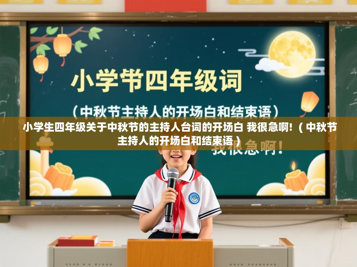  小学生四年级关于中秋节的主持人台词的开场白 我很急啊!  ( 中秋节主持人的开场白和结束语 )