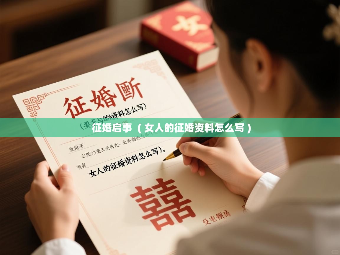  征婚启事  ( 女人的征婚资料怎么写 )