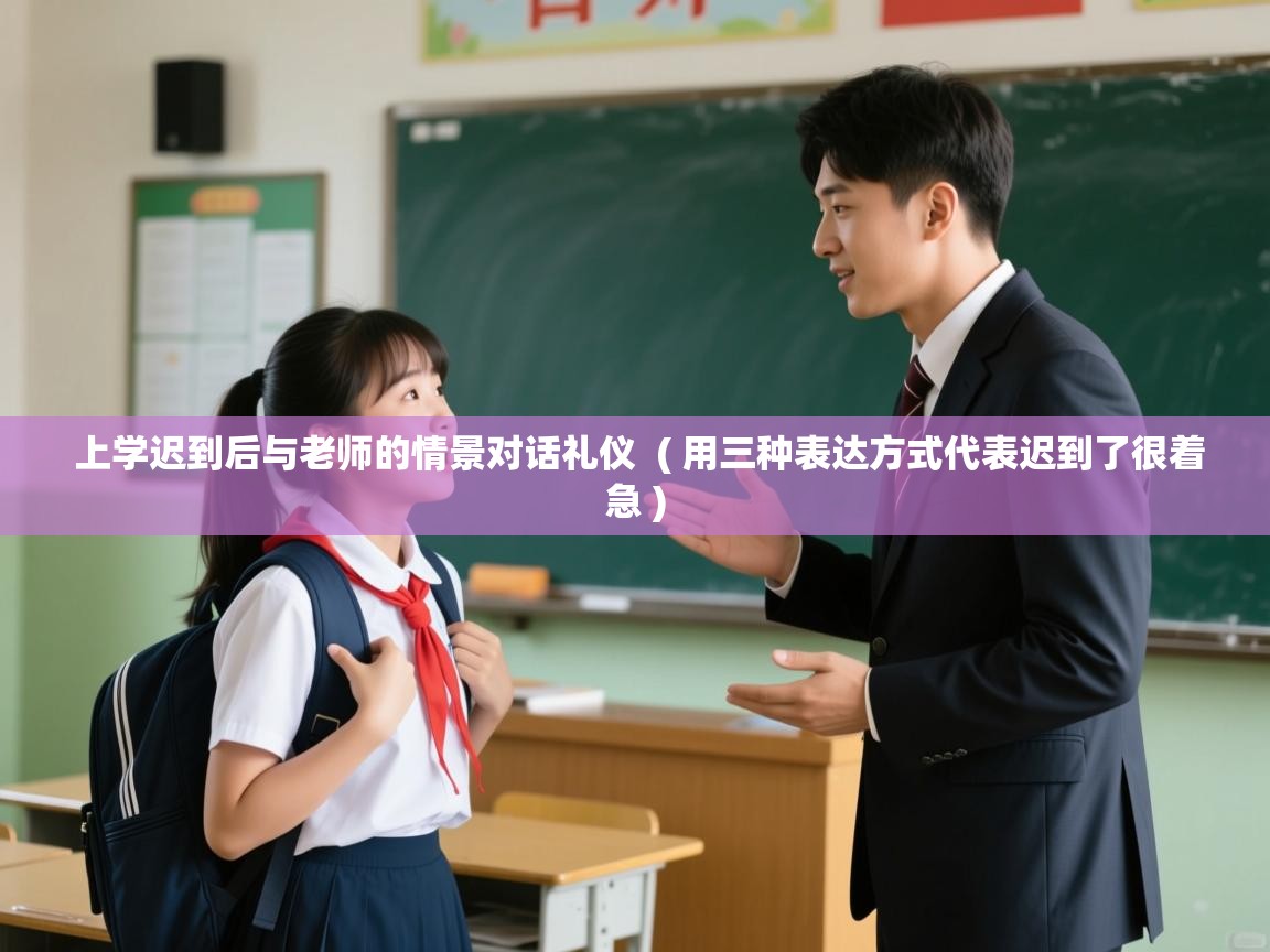  上学迟到后与老师的情景对话礼仪  ( 用三种表达方式代表迟到了很着急 )