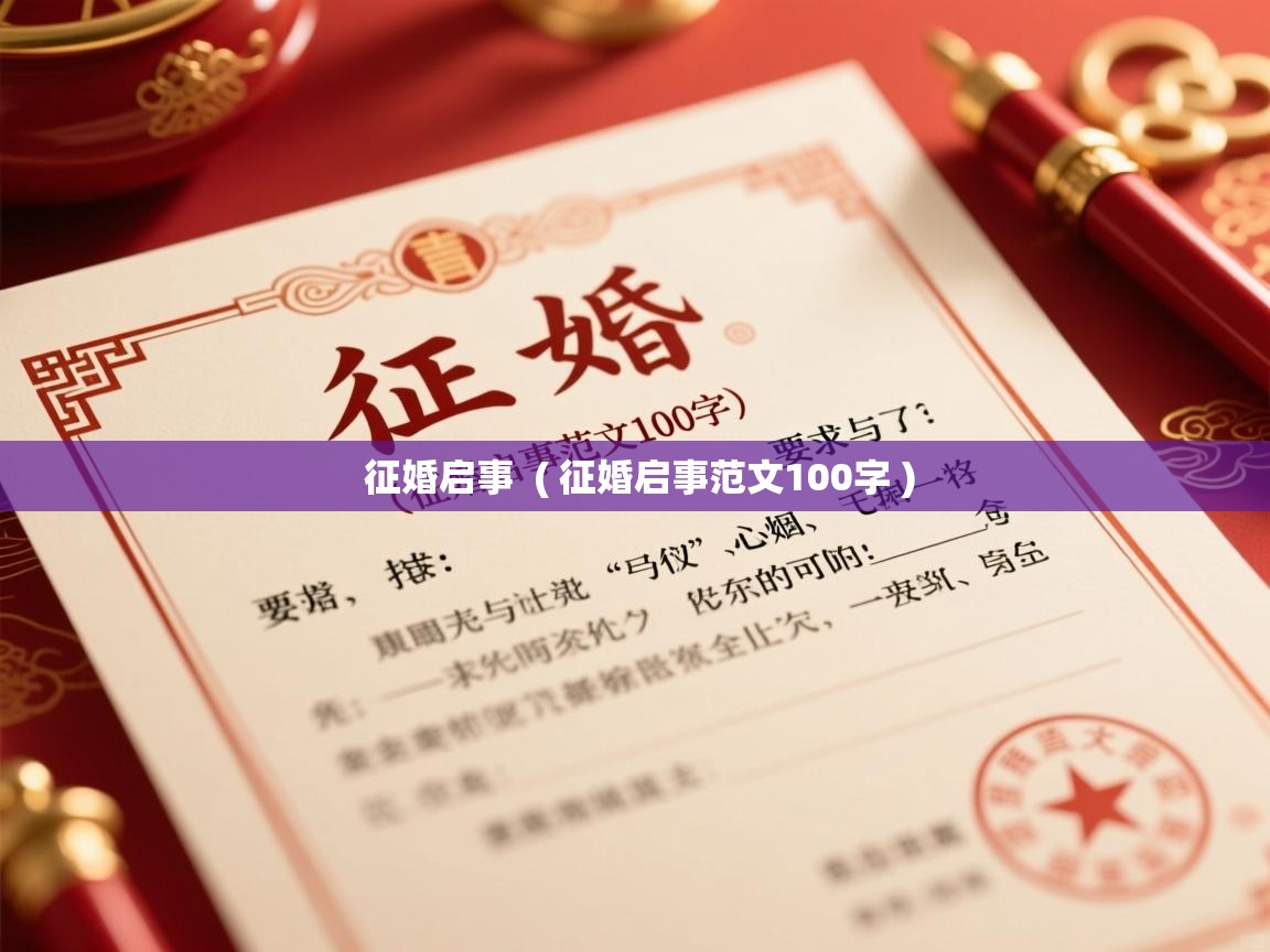  征婚启事  ( 征婚启事范文100字 )