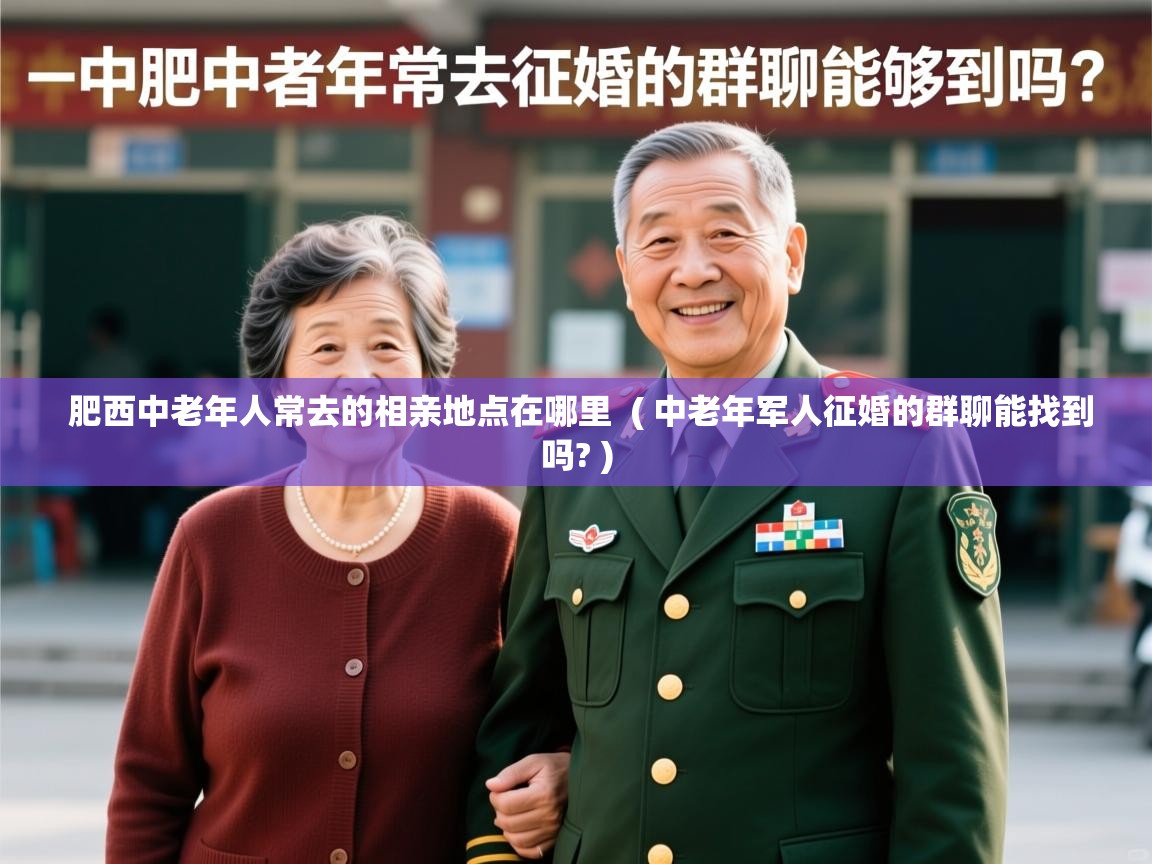  肥西中老年人常去的相亲地点在哪里  ( 中老年军人征婚的群聊能找到吗? )
